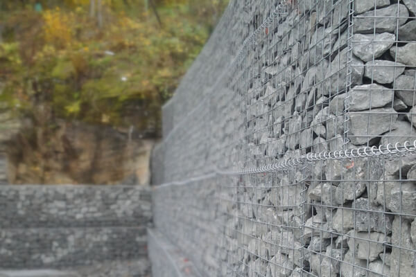 Stödmur gabion